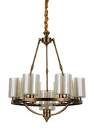 Lampy sufitowe - Lumina Deco Lampa Wisząca Loft Mosiężna Santini W7 - miniaturka - grafika 1