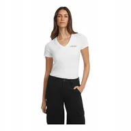 Koszulki i topy damskie - GUESS KOSZULKA DAMSKA T-SHIRT GJ SS VN SLIM MINI BIAŁA r.M - miniaturka - grafika 1