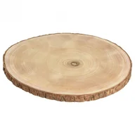 Deski do krojenia - Plaster drewna z korą deska podkładka podstawka krążek drewniany dekoracyjny 35x2 cm kod: O-139099 - miniaturka - grafika 1