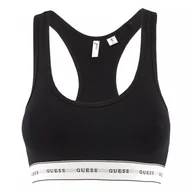 Bielizna sportowa damska - Damski biustonosz Guess Carrie Bralette - czarny - GUESS - miniaturka - grafika 1