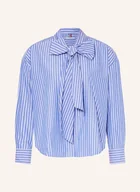 Bluzki damskie - Tommy Hilfiger Bluzka Z Wiązaniem Pod Szyją blau - miniaturka - grafika 1