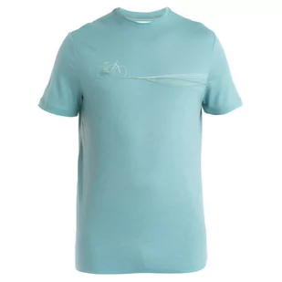 Koszulka męska Icebreaker Men Merino 150 Tech Lite III SS Tee Cadence Paths Rozmiar: XL / Kolor: jasnoniebieski - Koszulki sportowe męskie - miniaturka - grafika 1
