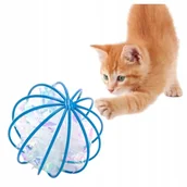 Zabawki dla kotów - Zabawka dla kota Piłka z papierową kulką Nobleza 6 cm - miniaturka - grafika 1