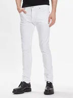 Spodnie męskie - John Richmond Jeansy RMP23078JE Biały Straight Fit - miniaturka - grafika 1