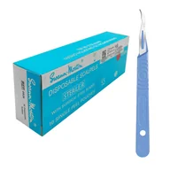 Meble i wyposażenie gabinetów medycznych - Skalpel chirurgiczny Stitch cutter sterylny do usuwania szwów 10szt stal nierdzewna Swann-Morton - miniaturka - grafika 1