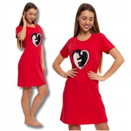 Bielizna nocna - KOSZULA NOCNA DAMSKA MORAJ Piżama z krótkim rękawem bawełniana KOTY r. S - miniaturka - grafika 1