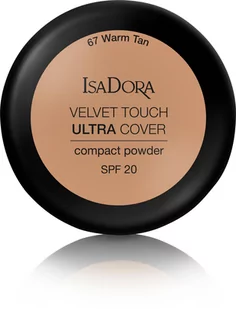 IsaDora Velvet Touch Ultra Cover Compact Power SPF 20 67 Warm Tan - Pudry do twarzy - miniaturka - grafika 1