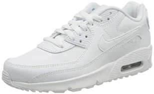NIKE Damskie buty sportowe Air Max 90 LTR (Gs), Biały Biały Metaliczny Srebrny Biały, 38.5 EU - Buty dla dziewczynek - miniaturka - grafika 1