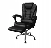 Fotele i krzesła biurowe - Fotel Biurowy Obrotowy Krzesło Biurowe Do Pokoju Biura Czarny Premium Pro - miniaturka - grafika 1
