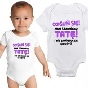 Body dla niemowląt - Body Dziecięce MAM SZALONEGO TATĘ Na Mikołajki Święta Gwiazdkę Białe 68cm - miniaturka - grafika 1