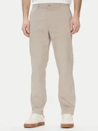 Spodnie męskie - Calvin Klein Jeans Chinosy LV040EM628 Beżowy Slim Fit - miniaturka - grafika 1