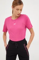 Koszulki sportowe damskie - Reebok t-shirt treningowy Burnout kolor różowy - miniaturka - grafika 1