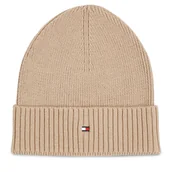 Czapki męskie - Czapka Tommy Hilfiger Flag AM0AM12796 Beżowy - miniaturka - grafika 1