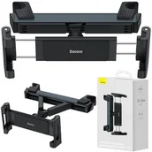 Uchwyty samochodowe do telefonów - Baseus JoyRide Pro uchwyt samochodowy do telefonu/tabletu na zagłówek czarny - miniaturka - grafika 1