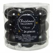 Bombki - Bombki choinkowe czarne zestaw 24 szt. - miniaturka - grafika 1