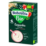 Kaszki dla dzieci - Nutricia BOBOVITA BoboVita Bio Owsianka bezmleczna z ryżem i truskawką po 6. miesiącu, 200g - miniaturka - grafika 1