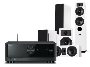 Kino domowe Yamaha RX-V4A (czarny) + Tesi 5 + 2 + 7 (biały) - Kino domowe - miniaturka - grafika 1