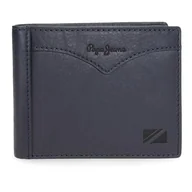 Portfele - Pepe Jeans Kurtka Portfel z uchwytem na karty Niebieski 11x8,5x1 cm Skóra by Joumma Bags, Niebieski, Talla única, Portfel na karty - miniaturka - grafika 1