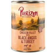 Mokra karma dla psów - Purizon Purizon Adult, 6 x 400 g - Wołowina Black-Angus i indyk z batatami i żurawiną - miniaturka - grafika 1