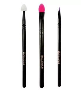 Makeup Revolution Silicone Eye Zestaw Pędzli Silikonowych Do Cieni 1op.-3szt - Pędzle do makijażu - miniaturka - grafika 1