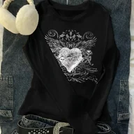 Bluzki damskie - TEMU Bluzka Damska z Elastycznego Materiału - Elegancka Biała Koszulka z Długim Rękawem, Wielosezonowa do Stylizacji Casual i Formalnych Looków - - miniaturka - grafika 1