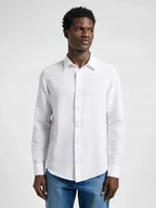 Koszule męskie - LEE PATCH SHIRT BRIGHT WHITE 112364230 2xs - miniaturka - grafika 1