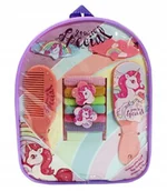 Szczotki do włosów dla dzieci - Jednorożec Zestaw Gumki Spinki Grzebień Lusterko - miniaturka - grafika 1