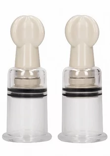 Pompki do penisa - SHOTS - PUMPED POMPKA DO SUTKÓW rozmiar M - Nipple Suction Set Medium - Transparent PMP022TRA - grafika 1