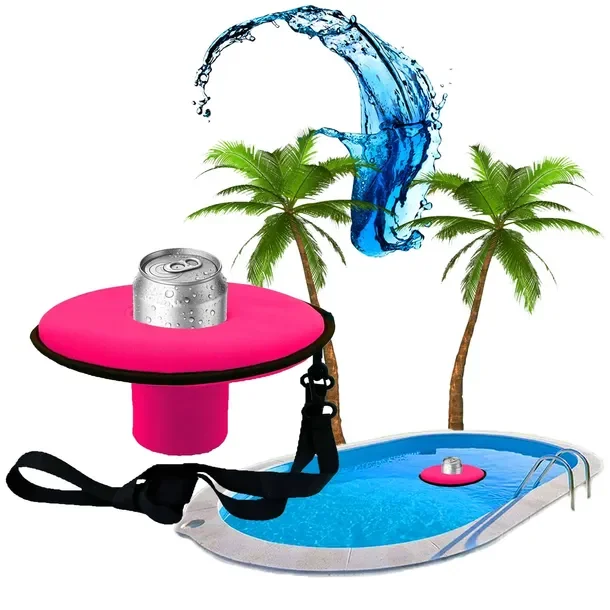 Pływający Uchwyt Podstawka Ze Smyczom Na Napój Napoje Drinki Do Basenu