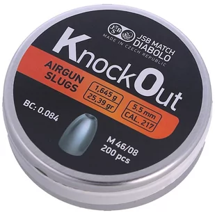 Śrut JSB KnockOut Slugs .217 / 5.5 mm 1.645 g, 200 szt (546123-200) - Amunicja do wiatrówek - miniaturka - grafika 1