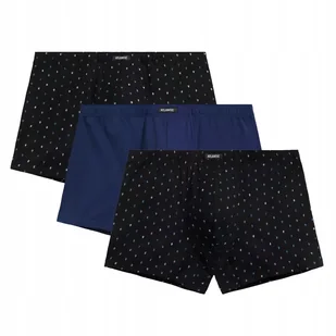 BOKSERKI MĘSKIE bawełniane dopasowane 3MH-220 wygodne Atlantic *S - Majtki męskie - miniaturka - grafika 1