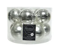 Bombki - Bombki szklane 6cm 10szt na choinkę połyskowe / matowe Srebrny - miniaturka - grafika 1