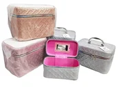 Kosmetyczki, organizery i kuferki - Adar Kuferek L z lusterkiem na zamek 23x17x15cm Mix - miniaturka - grafika 1