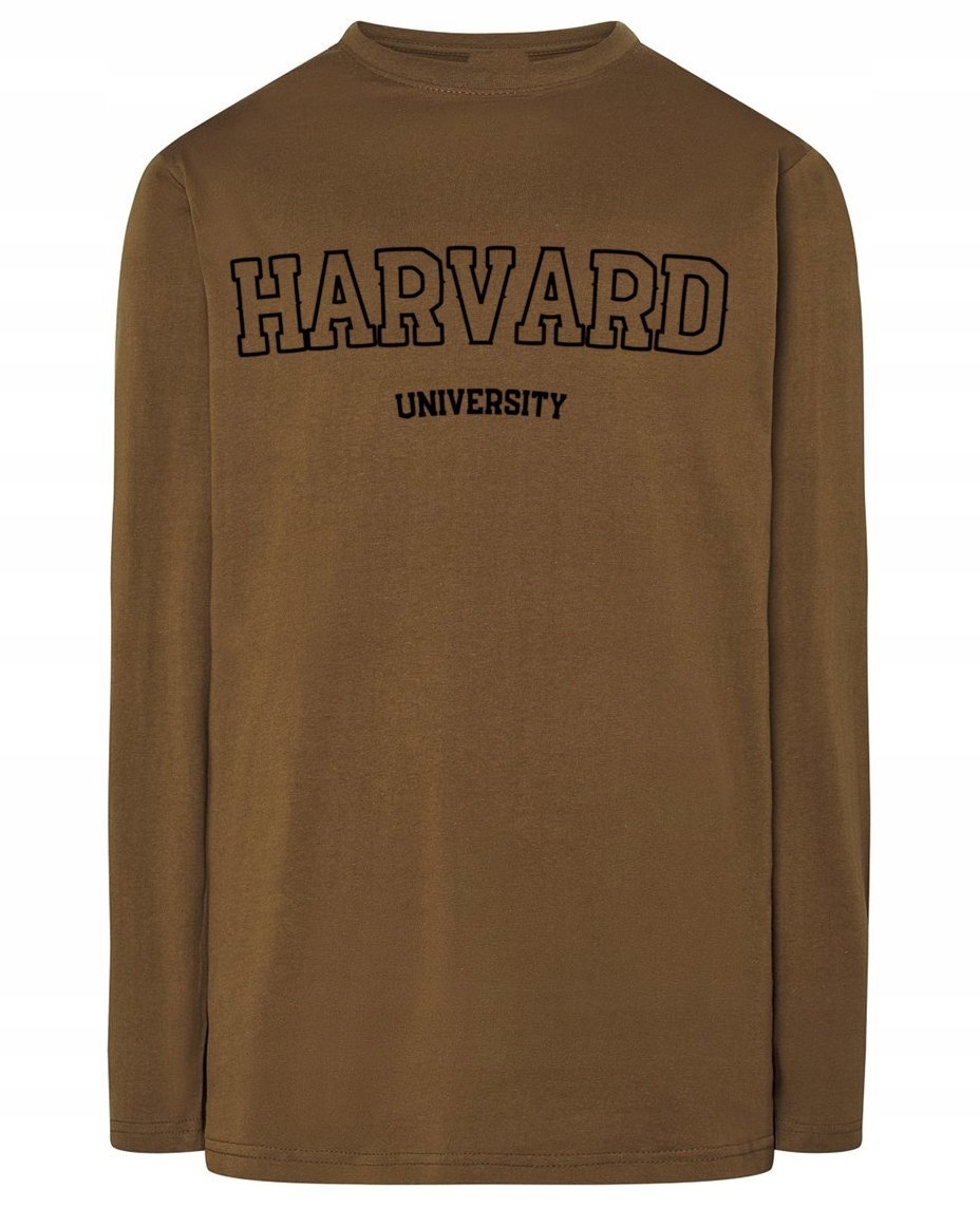 Longsleeve męski nadruk napis HARVARD r.S