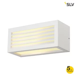 SLV Zewnętrzna lampa ścienna BOX L E27, biała - Lampy ogrodowe - miniaturka - grafika 3
