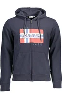 Bluzy męskie - NIEBIESKA BLUZA Z ZAMKIEM NAPAPIJRI MĘSKA - miniaturka - grafika 1