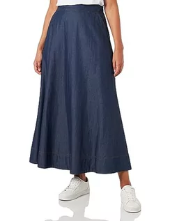 Spódnice - Love Moschino Damska spódnica z logo marki, niebieski, 44 - grafika 1