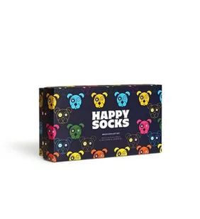 Happy Socks kolorowe i zabawne skarpetki 3-Pack Mixed Dog Socks Gift Set Rozmiar 41-46 - Skarpetki męskie - miniaturka - grafika 1