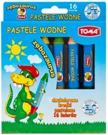 Długopisy - Pastele wodne dwustronne Zębozaurus 16 kolorów - TOMA - miniaturka - grafika 1