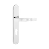 Klamki - Metal-Bud Klamka drzwiowa Astra z szyldem na wkładkę chrom - miniaturka - grafika 1