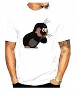 Koszulki męskie - KOSZULKA Z NADRUKIEM MĘSKA ŚMIESZNA T-SHIRT KRECIK KRTEK KRET r. L - miniaturka - grafika 1