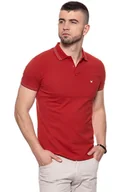 Koszulki męskie - Wrangler, Koszulka polo męska, Ss Pique Polo Pompeian Red W7B25K41C, rozmiar S - miniaturka - grafika 1
