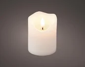 Świece - Świeca woskowa biała ledowa elektryczna na baterie 7x9cm - miniaturka - grafika 1