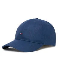 Czapki męskie - Czapka z daszkiem Tommy Hilfiger Flag Linen 6 Panel AM0AM13428 Granatowy - miniaturka - grafika 1