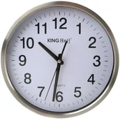 Zegary - Kinghoff ZEGAR ŚCIENNY STALOWY 30cm MECHANIZM PŁYNĄCY KH-5025 - miniaturka - grafika 1