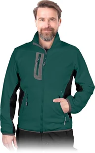 BLUZA Z POLARU OCHRONNA LHOLLMAN LH-FMN-P; ZIELONO-CZARNO-SZARY (XXL) - Odzież robocza - miniaturka - grafika 1
