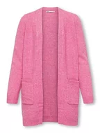 Swetry damskie - KIDS ONLY Dziewczęcy Koglesly L/S Open Cardigan KNT Noos Kardigan, Carmine Rose/Szczegóły: melanż, 122/128 cm - miniaturka - grafika 1