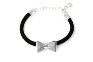 Bransoletki - Bransoletka Charms Z Kokardką Srebrna - miniaturka - grafika 1