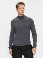 Swetry męskie - Calvin Klein Sweter K10K110421 Szary Regular Fit - miniaturka - grafika 1