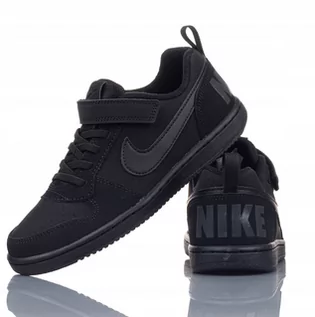 Buty dla dziewczynek - Buty Dziecięce Nike Court Borough Czarne R-32 - grafika 1